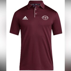 New Adidas Texas A&M Aggies Maroon Polo Men’s Shirt